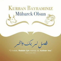 KURBAN BAYRAMIMIZ MÜBAREK OLSUN.