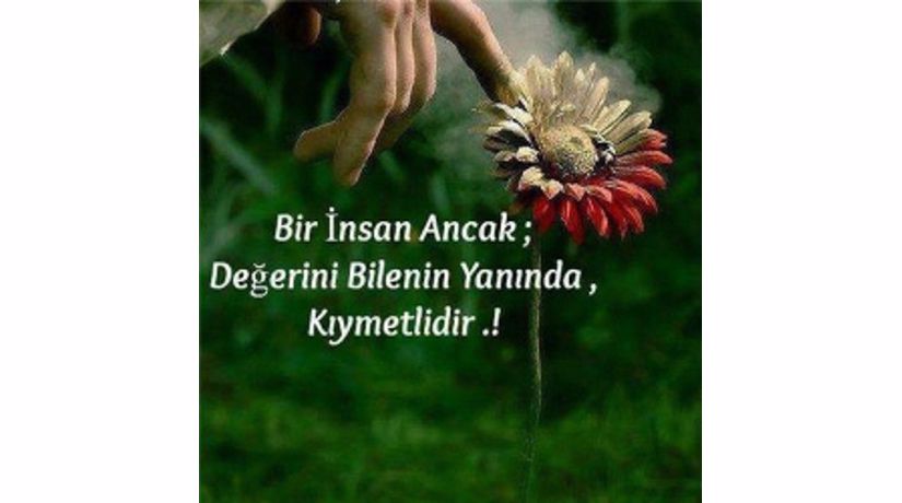 BİR İNSAN ANCAK DEĞERİNİ BİLENİN YANINDA KIYMETLİDİR.